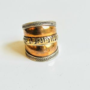 Copper & Brass Tibetan ring